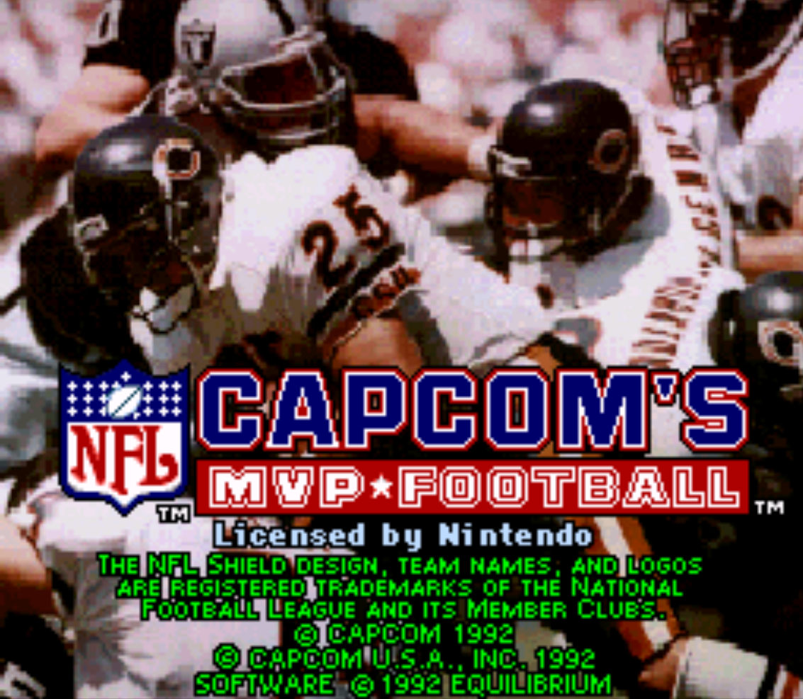 Capcoms MVP Football Title Screen